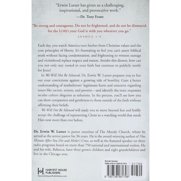 We Will Not Be Silenced By Erwin W. Lutzer Book - Picture 2 of 5